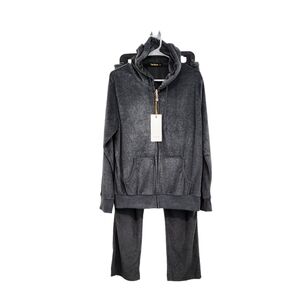 Tracksuit Women's Cotton Poly Hoodie Sweatshirt and Sweatpants Set - L